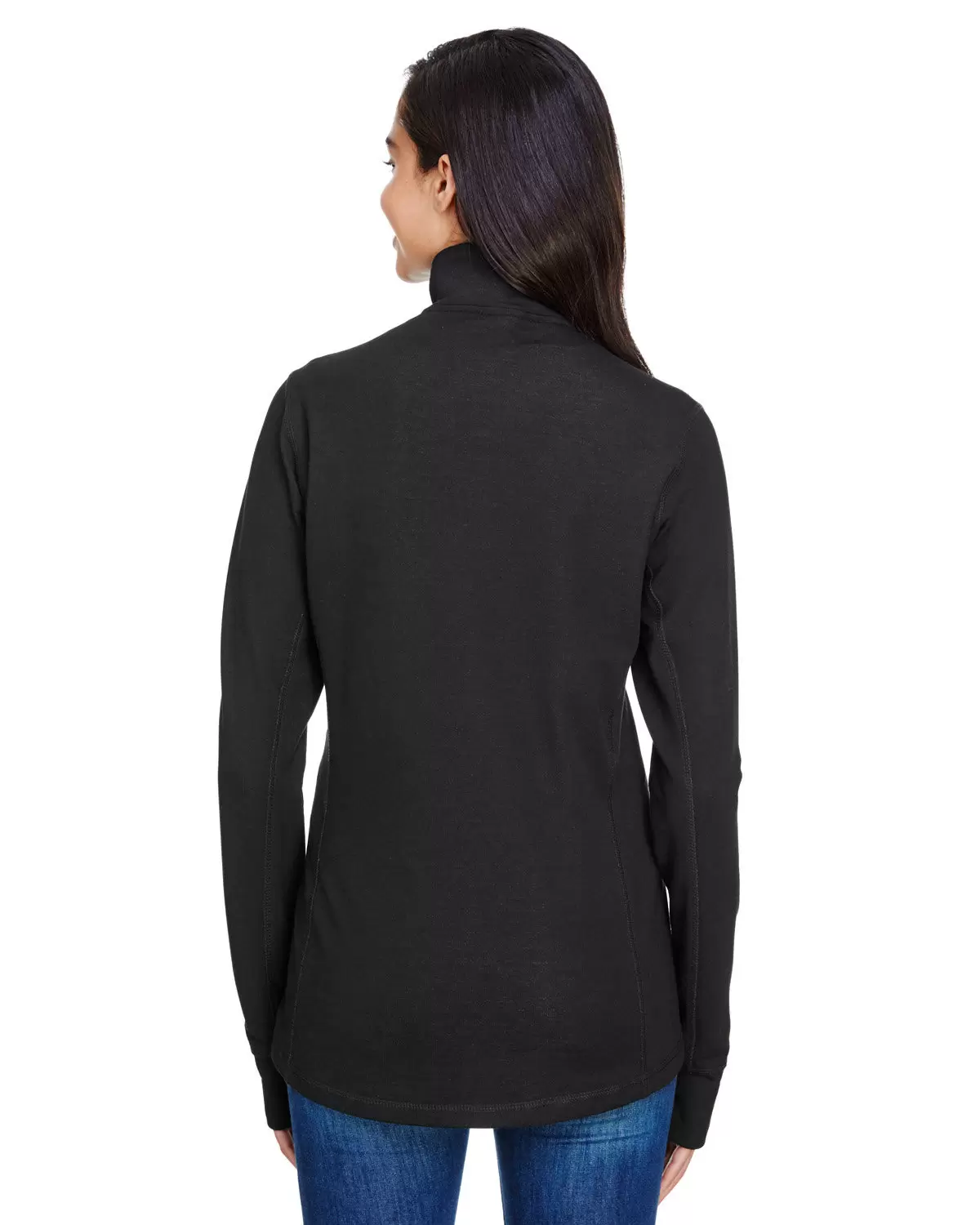 197 8433 Omega Stretch Terry Women's Quarter-Zip Pullover SKU: 8433