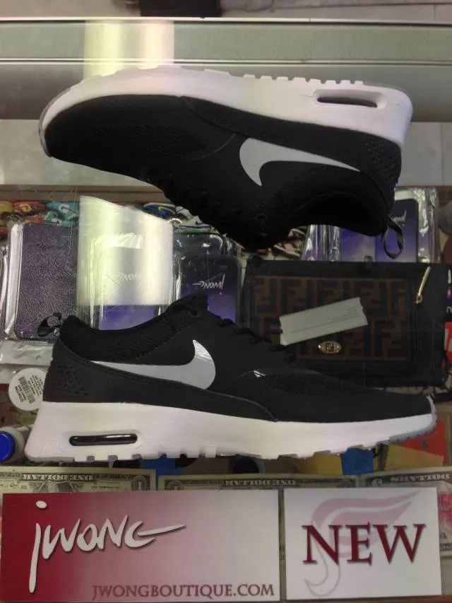 2014 nike air max thea black wolf grey men