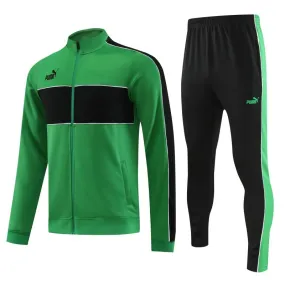 23/24 Puma Green Black Full Zipper Jacket+Pants