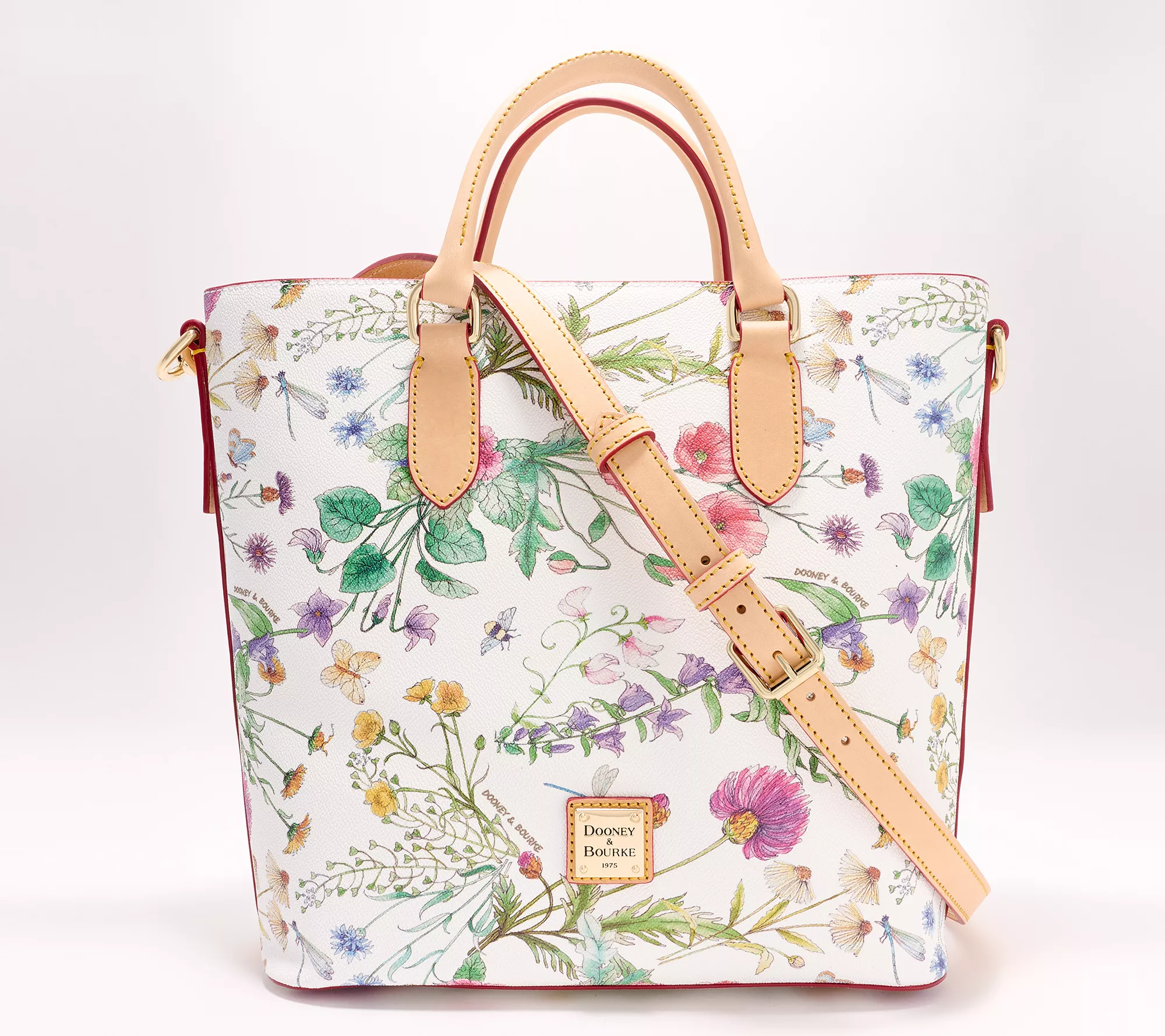 "As Is" Dooney & Bourke Coated Cotton Botanical Editor's Tote