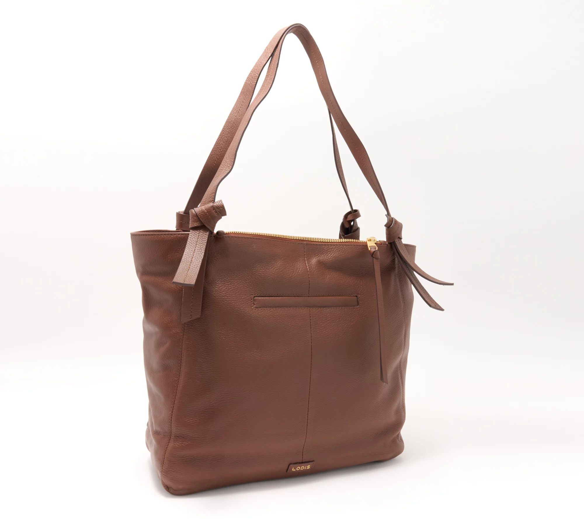 "As Is" Lodis Leather Whipstitch Danica Tote