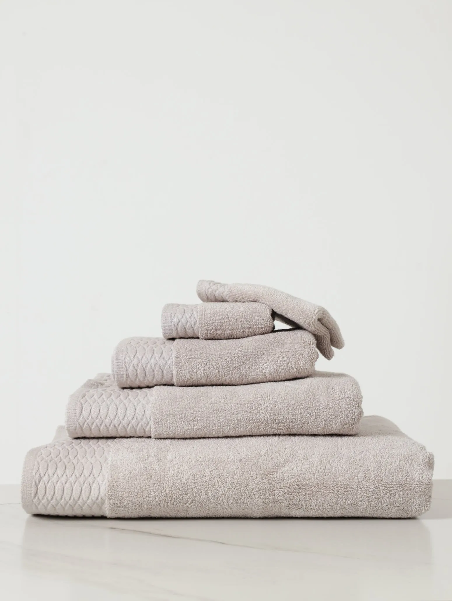 480gsm Micro Cotton Towels - Light Grey