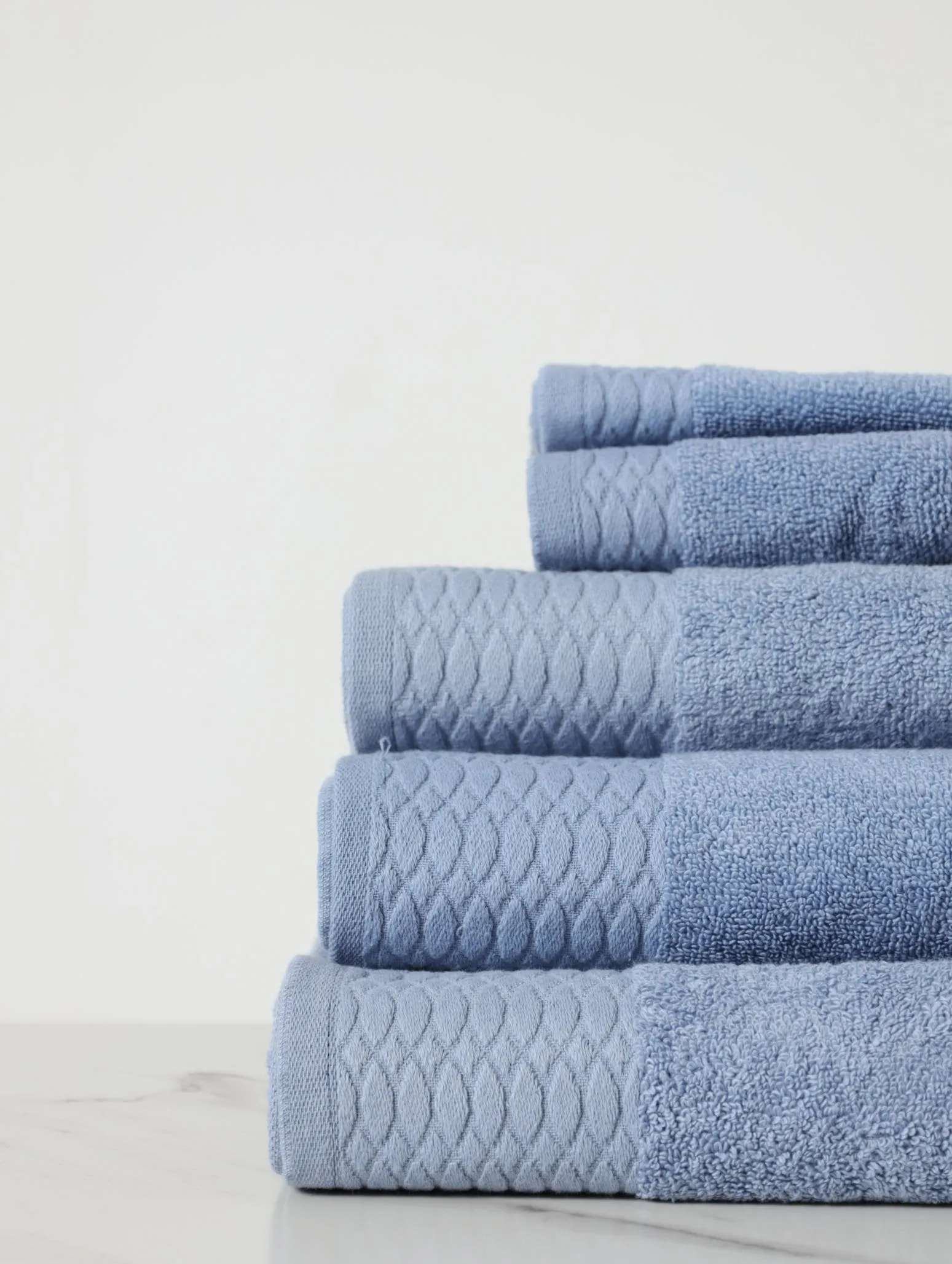 480gsm Micro Cotton Towels - Mid Denim