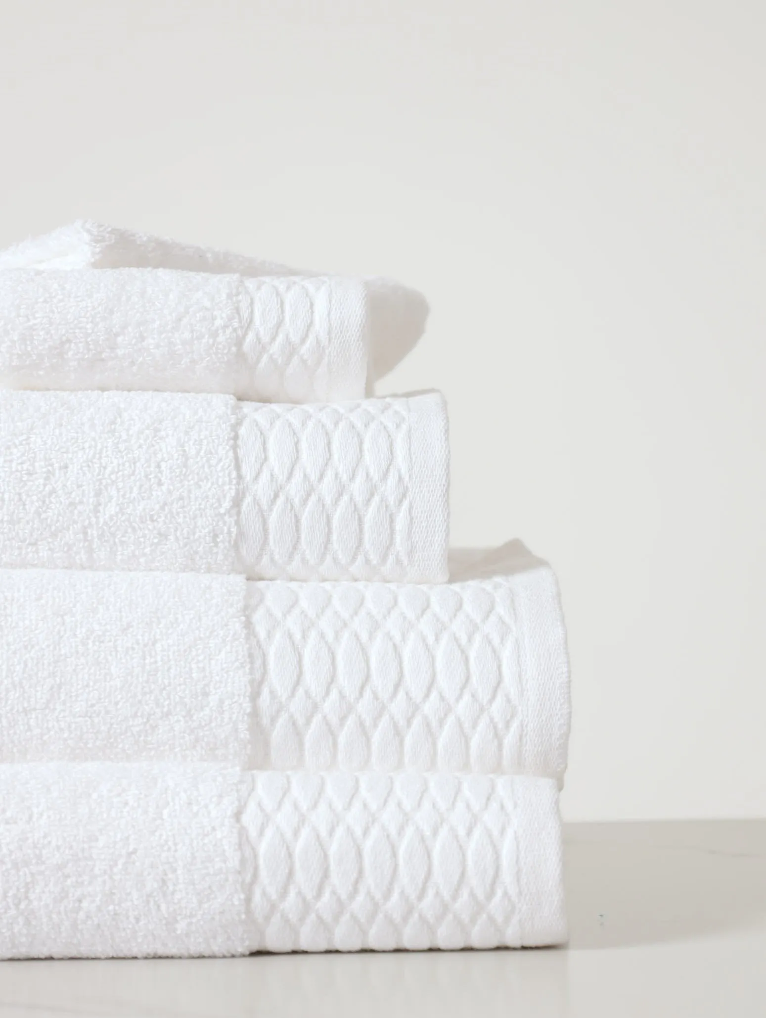 480gsm Micro Cotton Towels - White