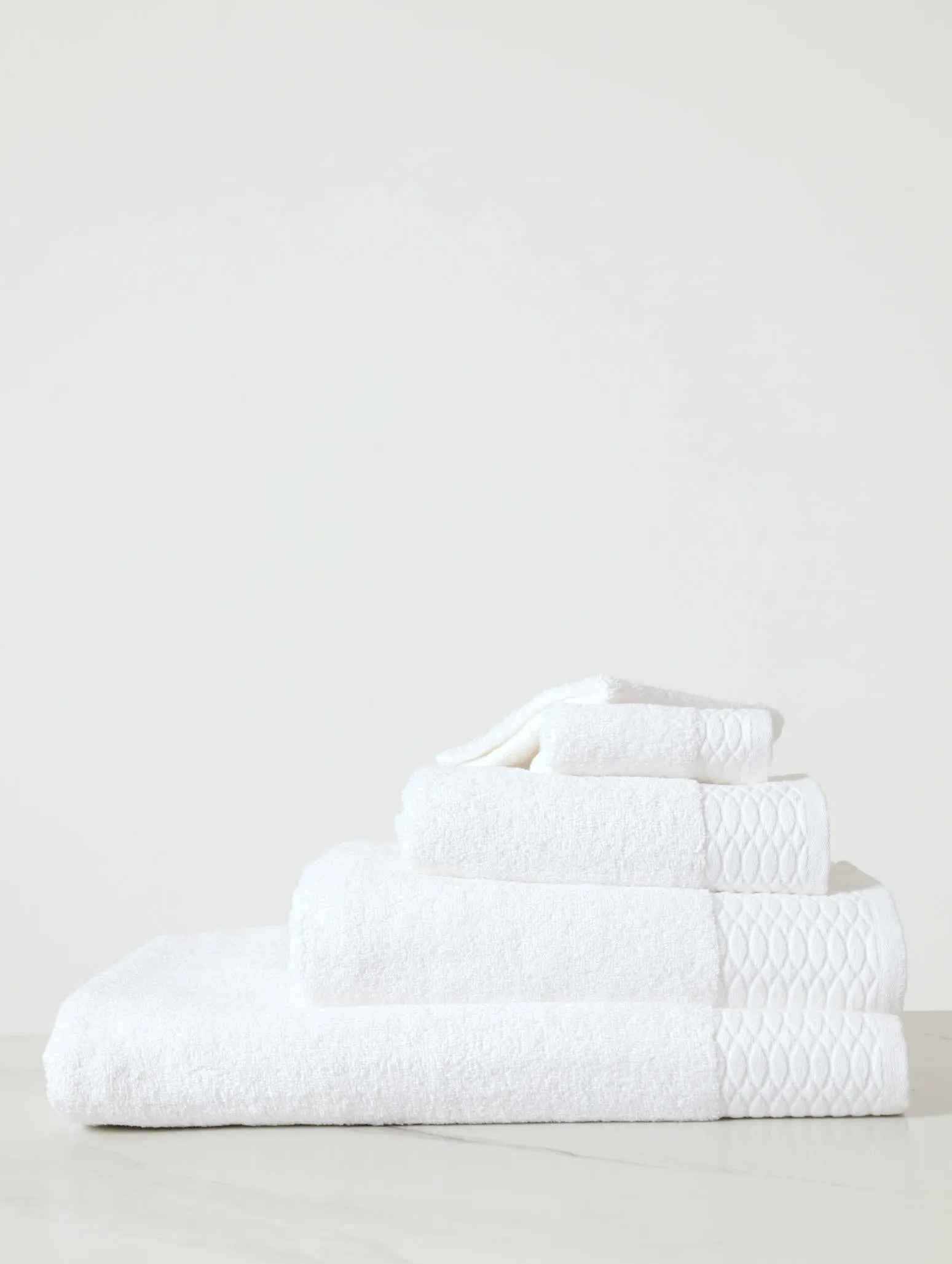 480gsm Micro Cotton Towels - White