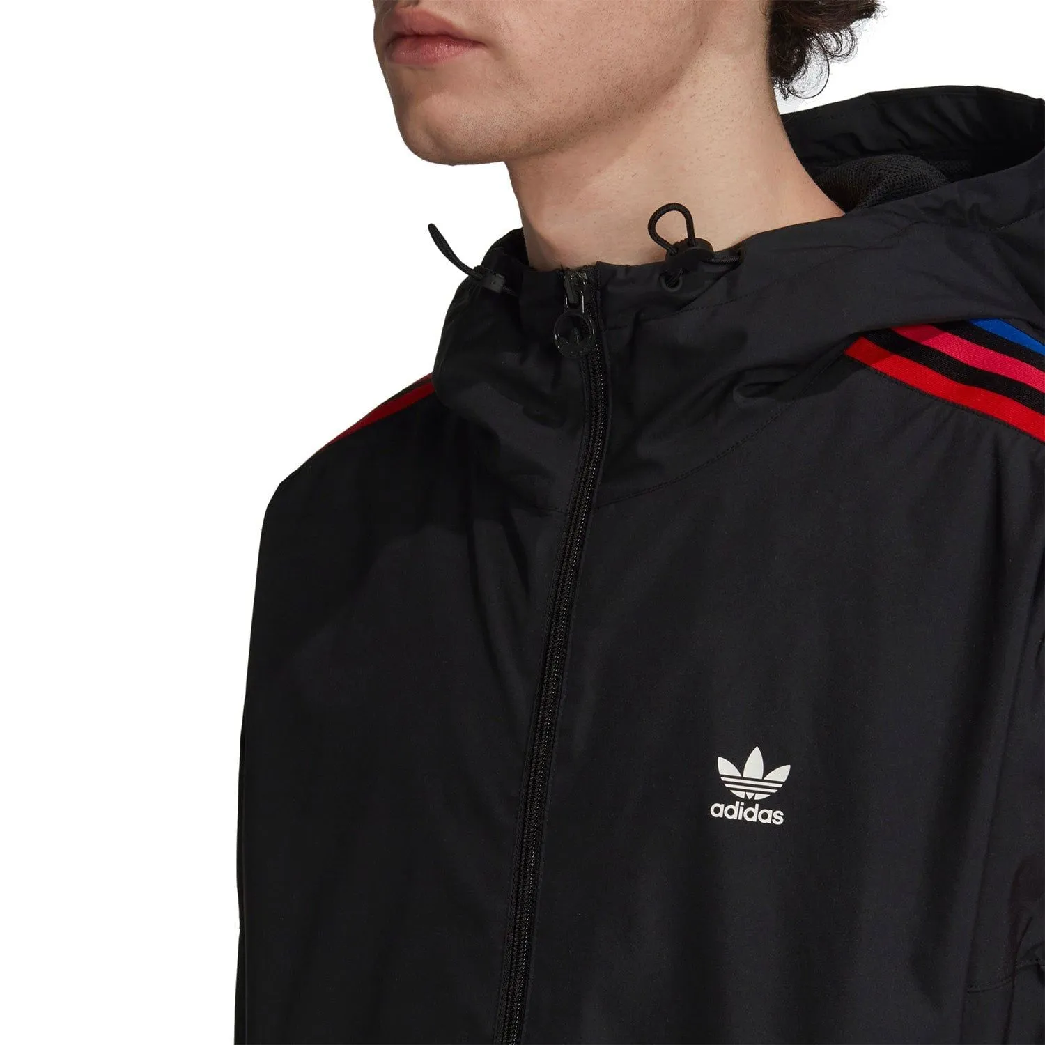 adidas Originals Adicolor 3D Trefoil Windbreaker - Black