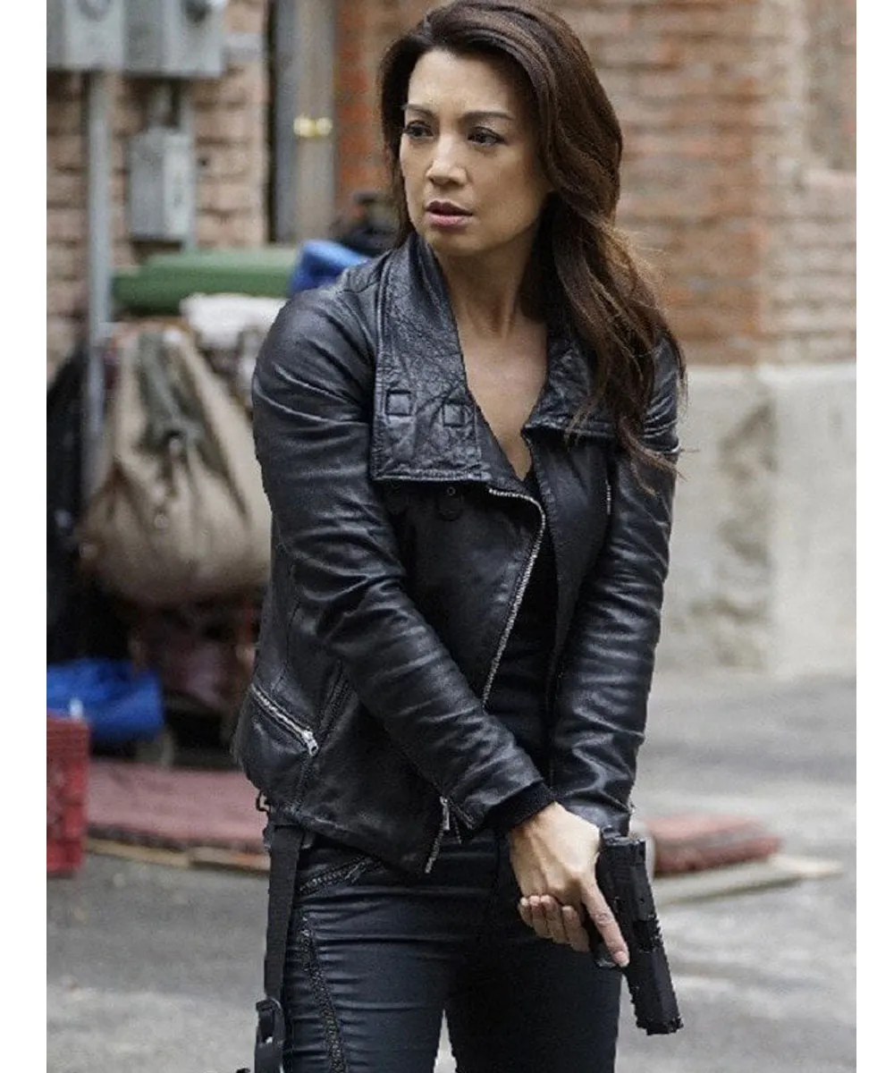 Agents of Shield Ming-Na Wen Motorcycle Leather Jacket