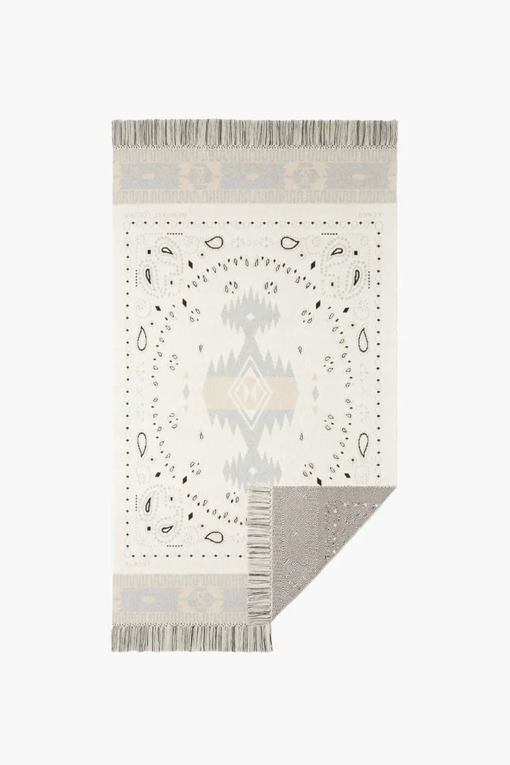 Alanui   Bandana Jacquard Blanket White Multicolor  