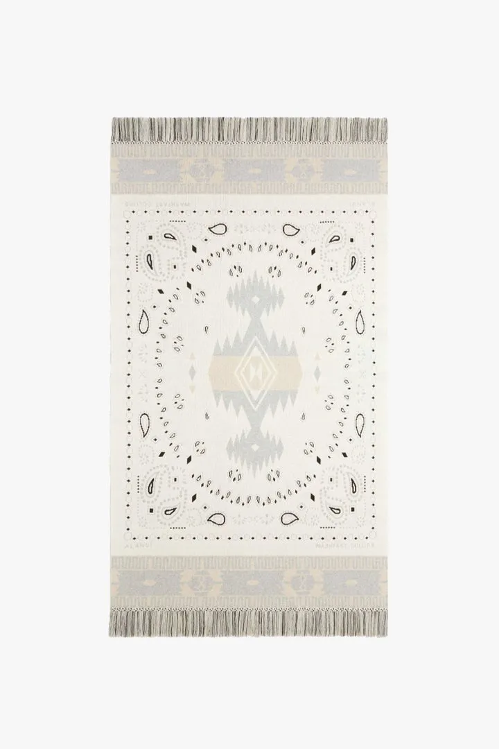 Alanui   Bandana Jacquard Blanket White Multicolor  