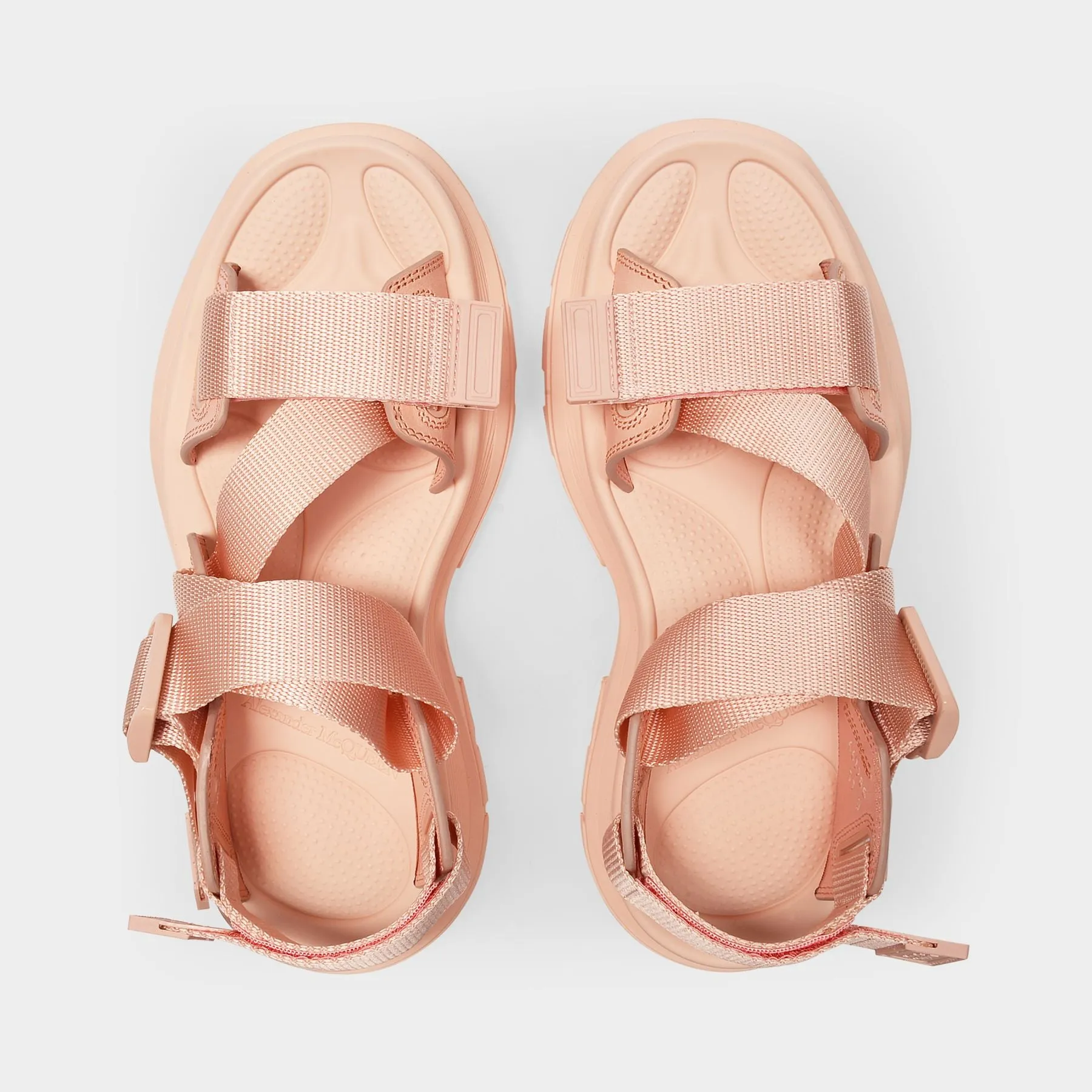 Alexander McQueen  Tread Sandals in Pink Canvas