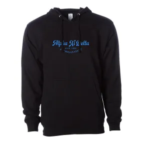 #Alpha Xi Delta Hoodie, Elegant Print Design