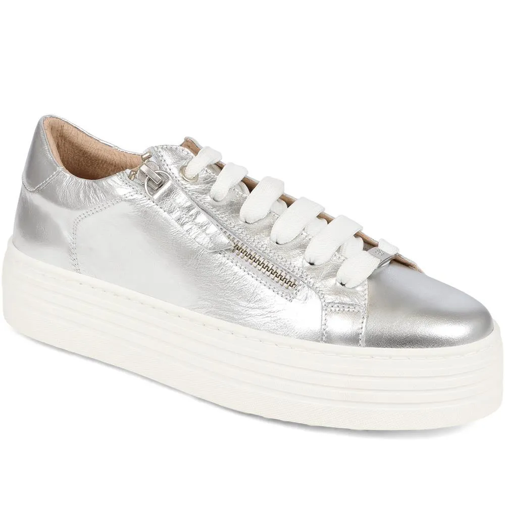 Amaliada Leather Platform Trainers - AMALIADA / 325 316