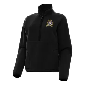 Antigua ECU Pirates Women's Black Figure Half-Zip Pullover Sweatshirt