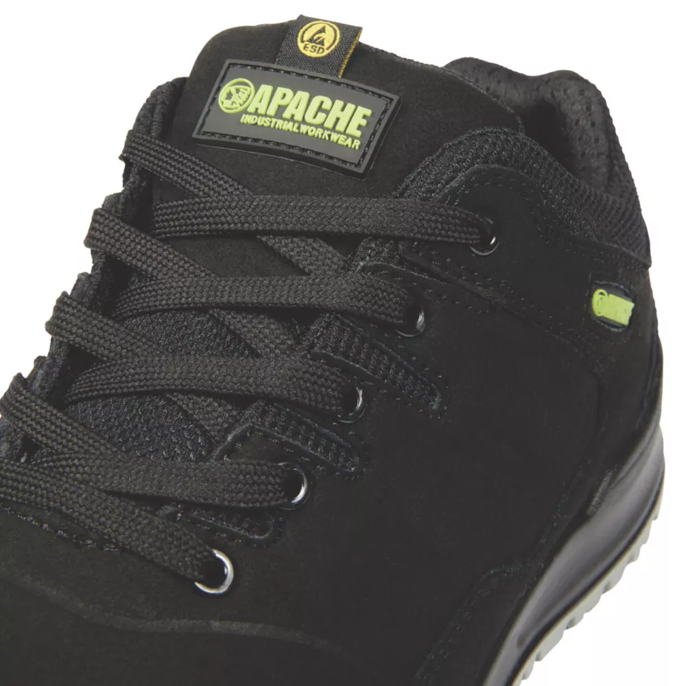 Apache Brampton Metal Free   Safety Trainers Black Size 9 - Screwfix