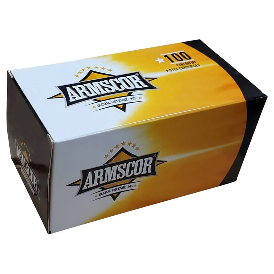 ARMSCOR USA Full Metal Jacket Range Pistol Ammunition - 100rd Box - 9mm - 124GR