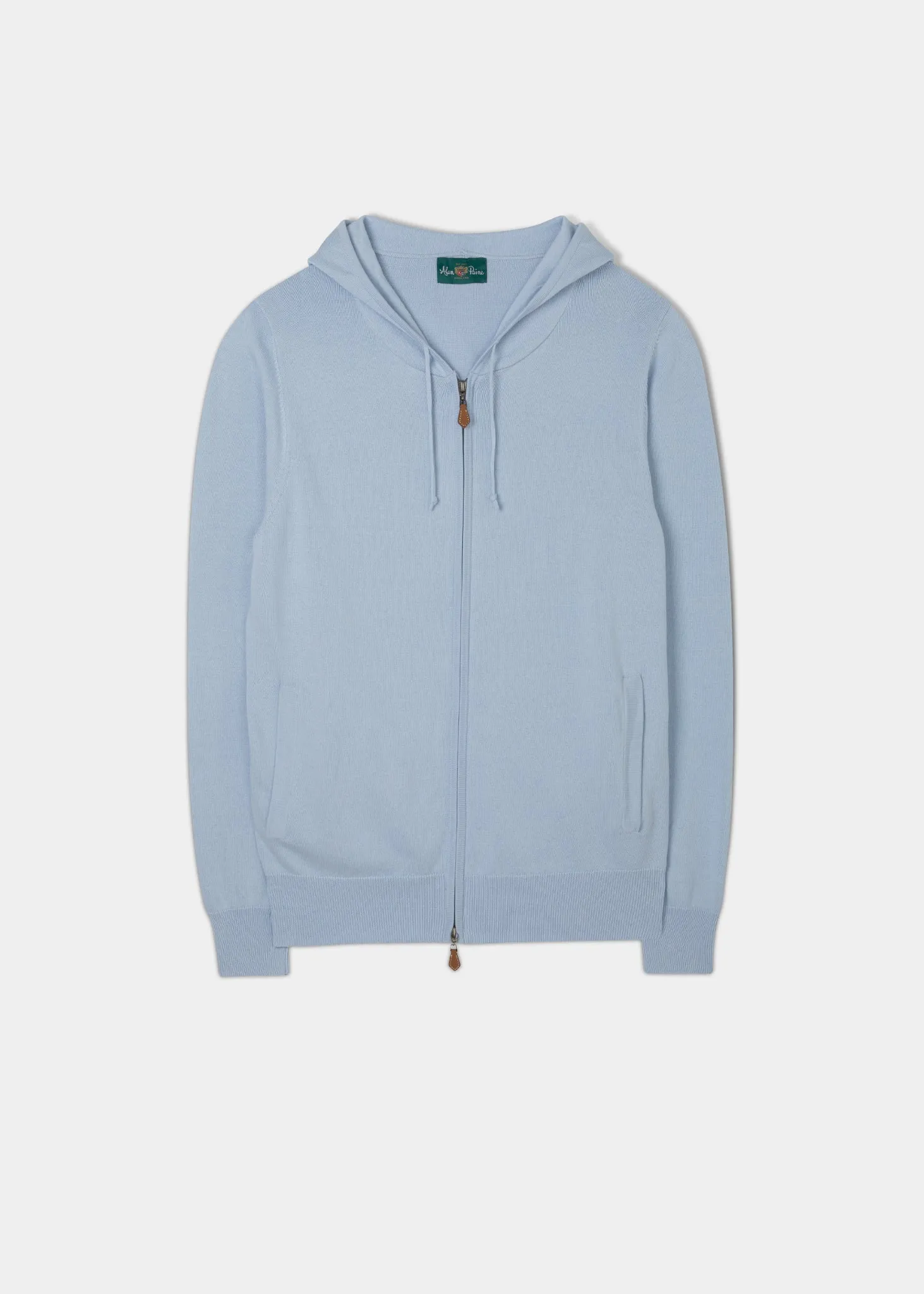 Ashbury Men's Zip Front Hoodie In Bluebell - Alan Paine UK