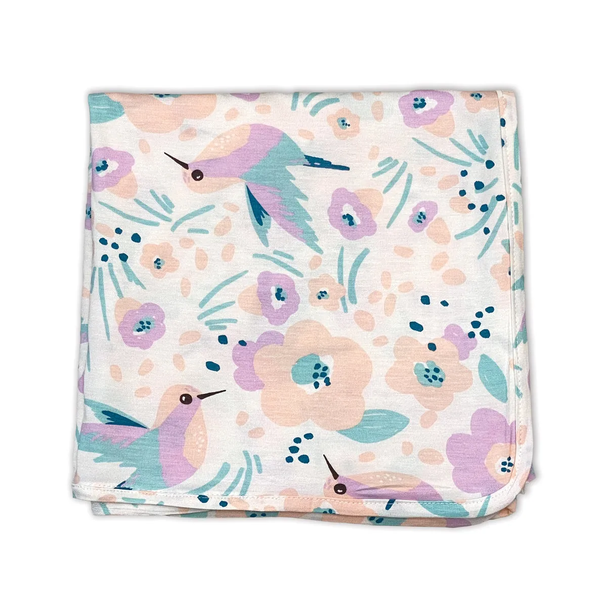 Bamboo Swaddle Blanket (Hummingbird Garden Print)