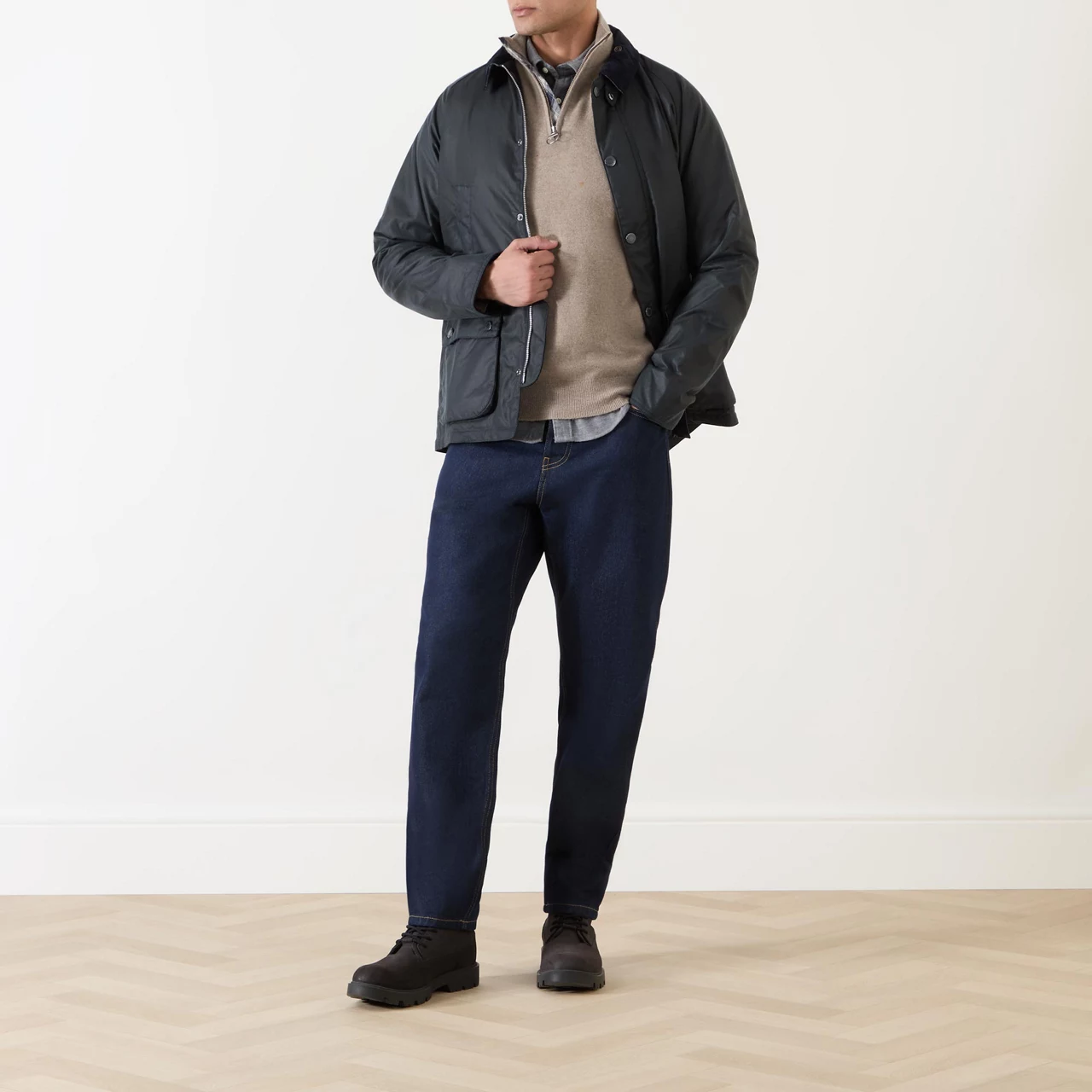 BARBOUR Ambleside Waxed Jacket - Navy