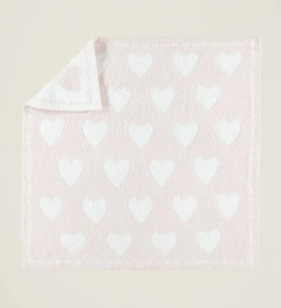 Barefoot Dreams CozyChic Dream Receiving Blanket in Pink Hearts