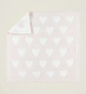 Barefoot Dreams CozyChic Dream Receiving Blanket in Pink Hearts