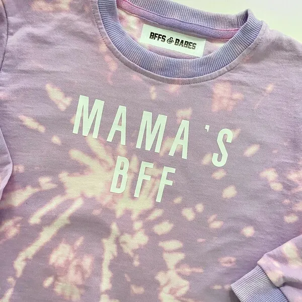 Bffs & Babes Mama's BFF Lilac Tie-Dye Pullover