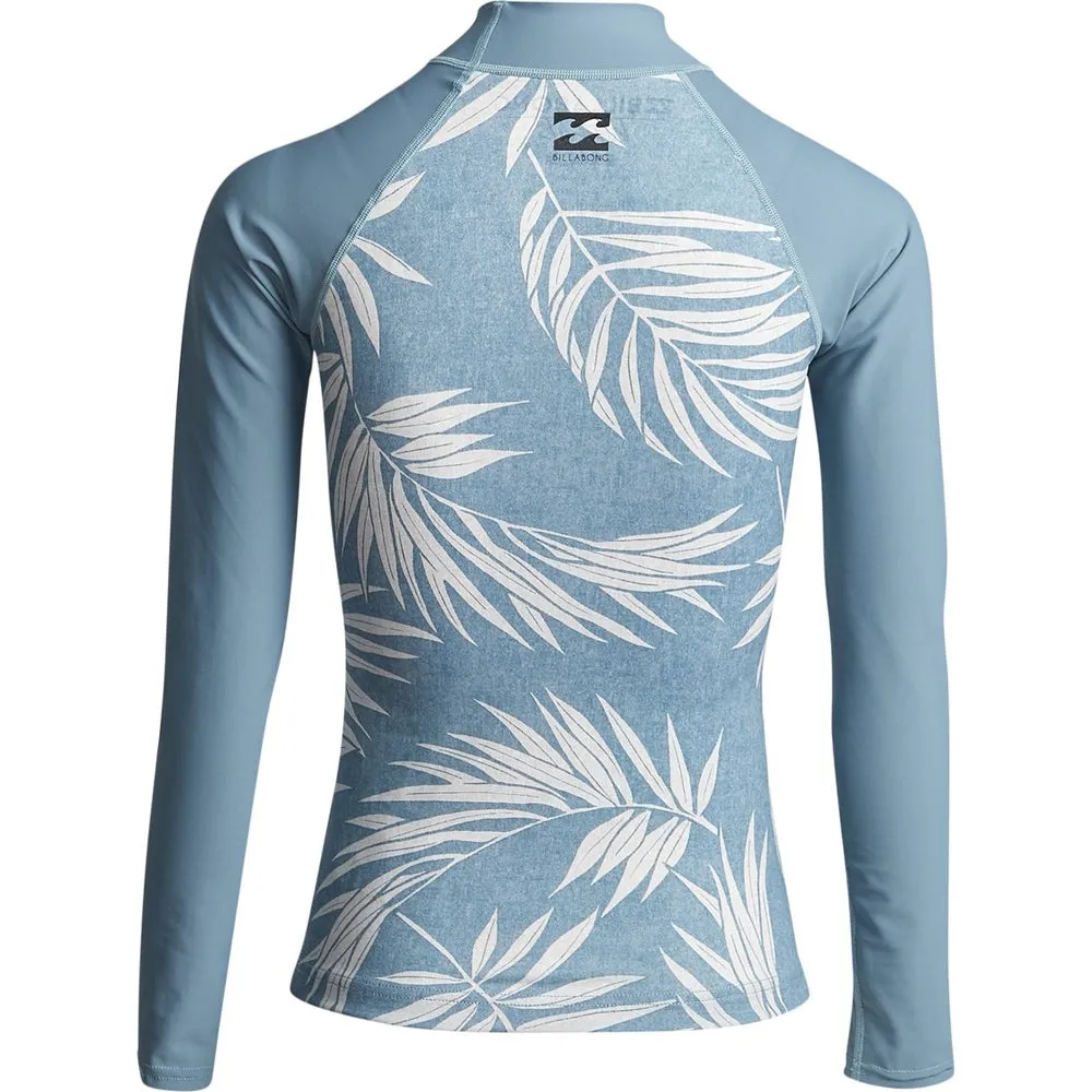 Billabong Womens Surf Capsules Short Sleeved Rash Vest - Sea Blue