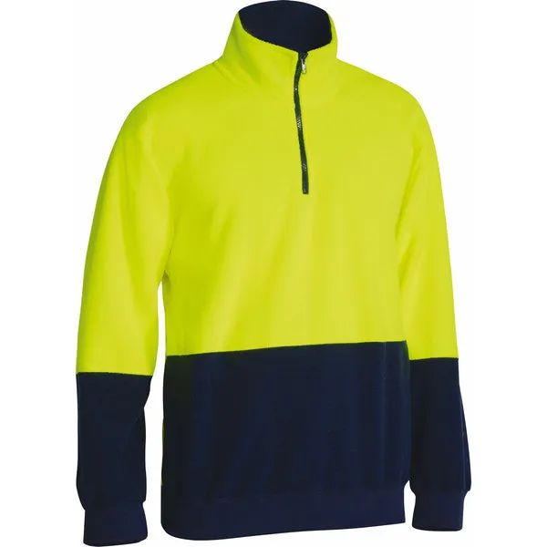 Bisley Hi Vis Polar Fleece Zip Pullover