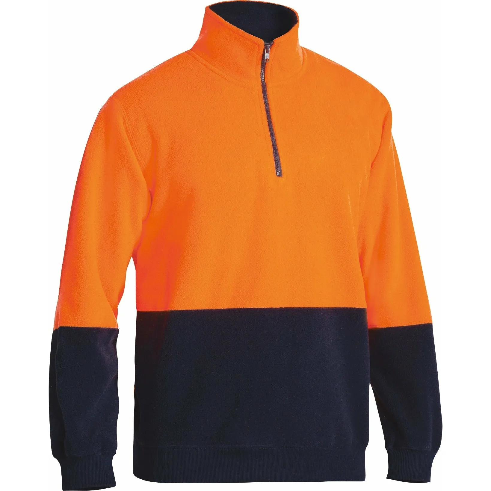 Bisley Hi Vis Polar Fleece Zip Pullover