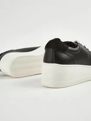 Black Flatform Cupsole Trainers | Women | George at ASDA