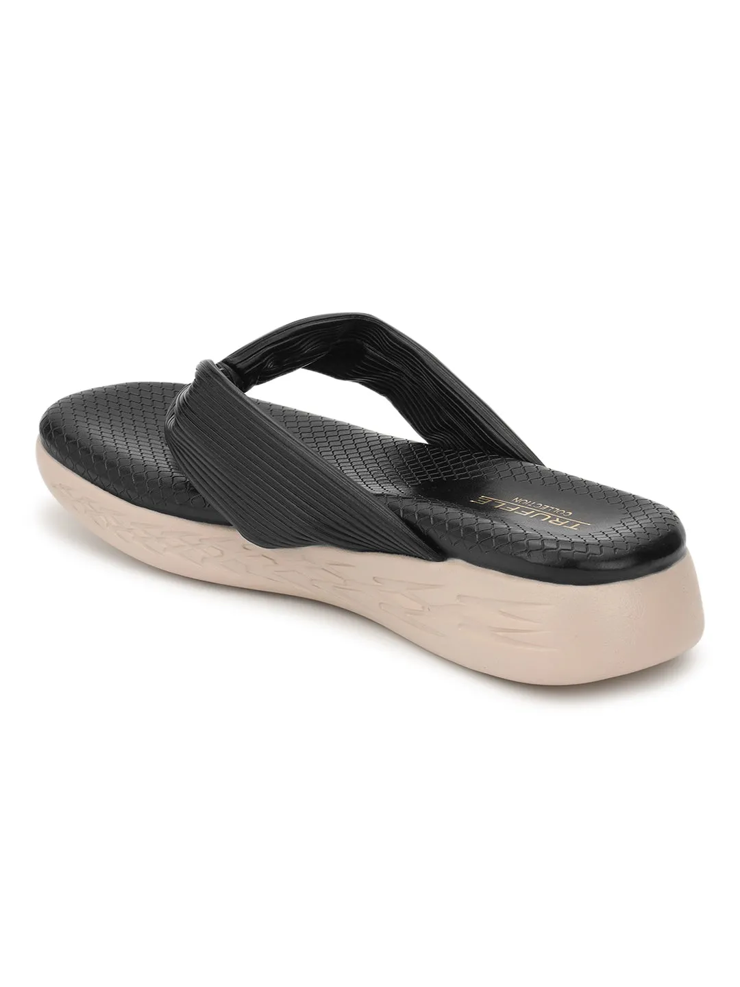 Black PU Slip-On Flats (TC-ST-023-BLK)