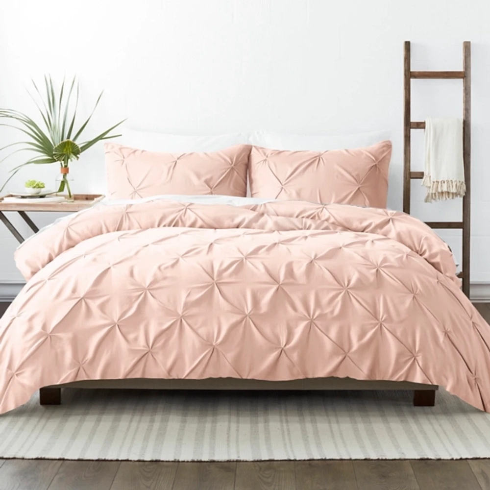 Blush Pinched 3-pc. Queen Duvet Cover Set