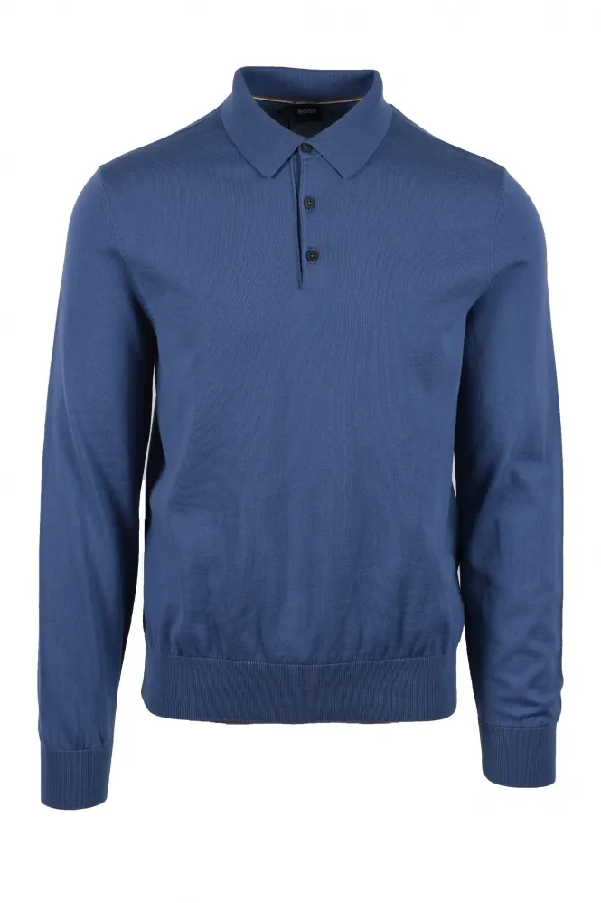 Boss Gemello Knitted Polo Blue