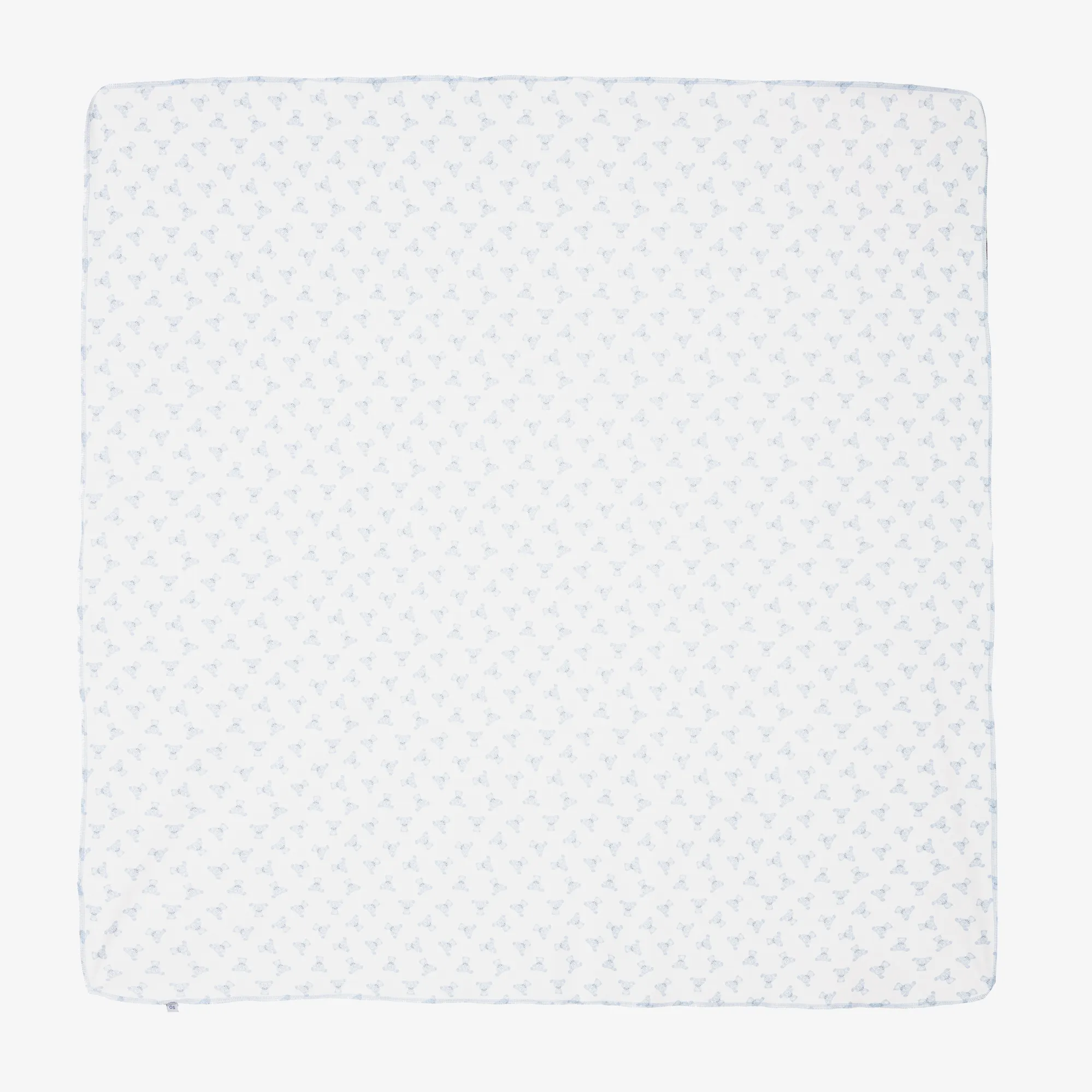 Boys White & Blue Pima Cotton Blanket (100cm)