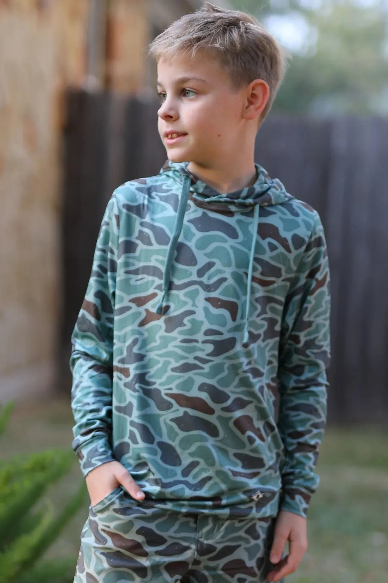 Burlebo Youth Performance Hoodie Retro Duck Camo