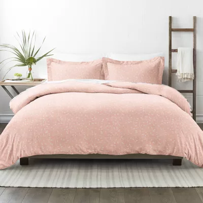 Casual Comfort Premium Ultra Soft Pink Buds Duvet Cover Set