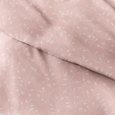 Casual Comfort Premium Ultra Soft Pink Buds Duvet Cover Set