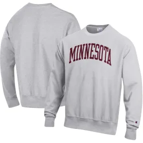 Champion Minnesota Golden Gophers Ash Big & Tall Reverse Weave Fleece Crewneck Pullover Sweatshirt