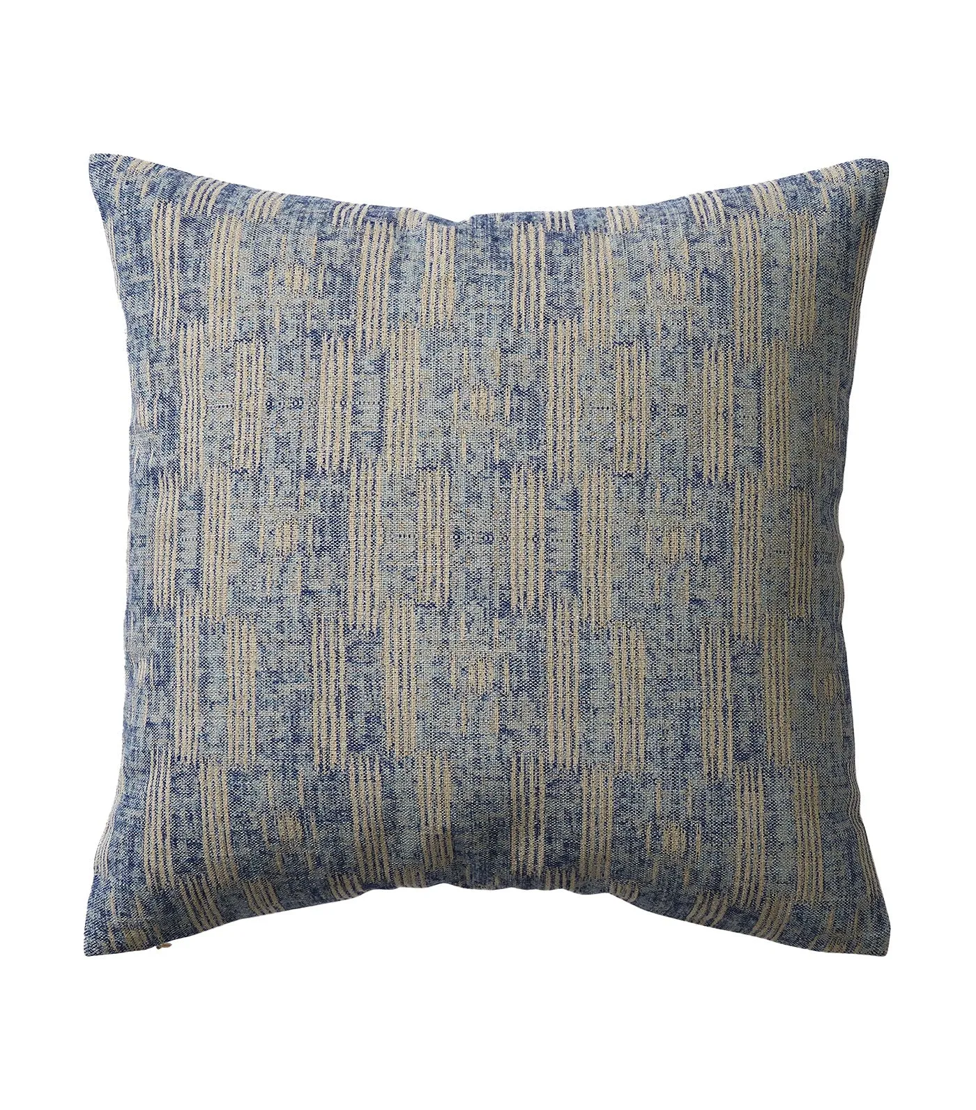 Checkered Ikat Pillow Cover Mist Blue