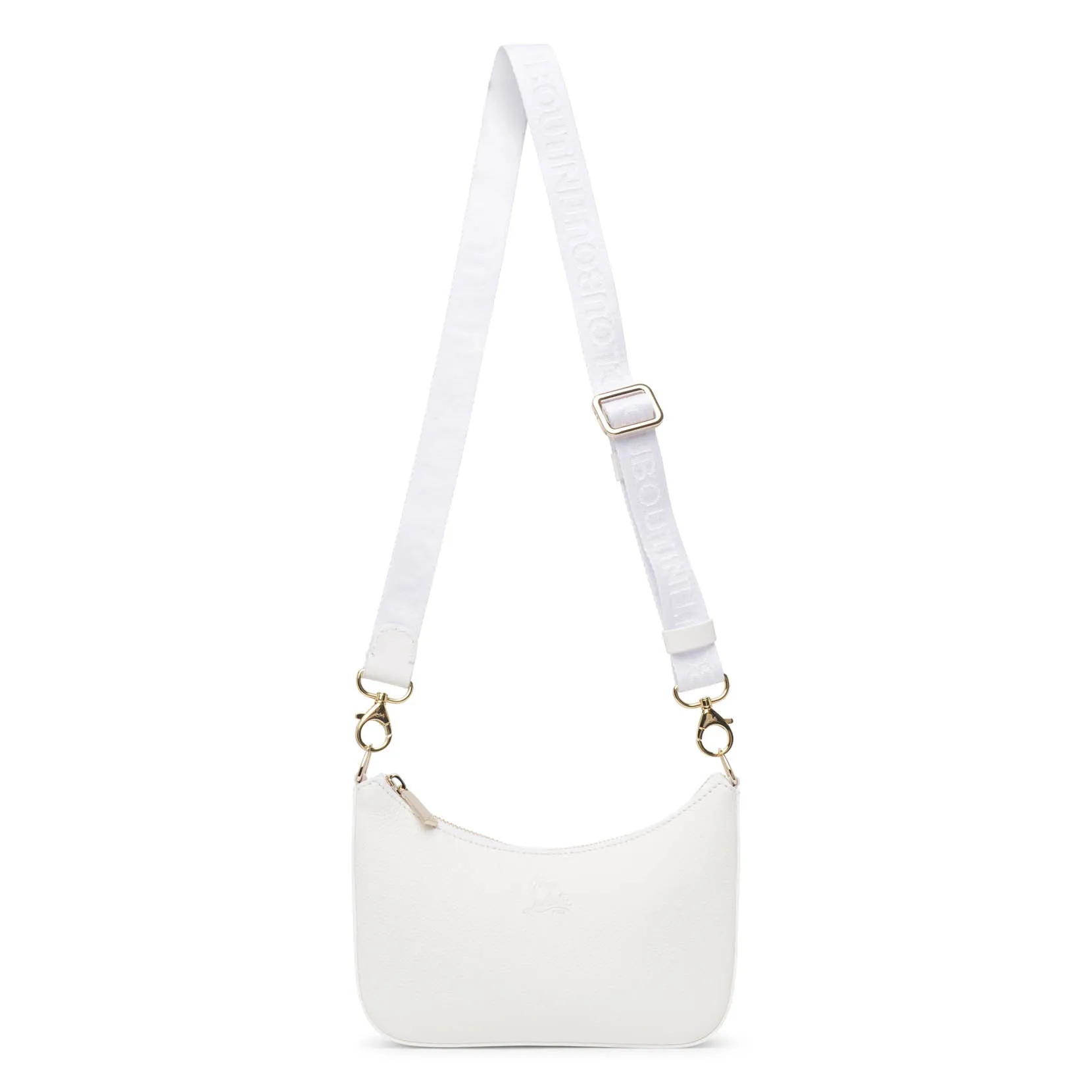 Christian Louboutin Loubila chain white mini shoulder bag