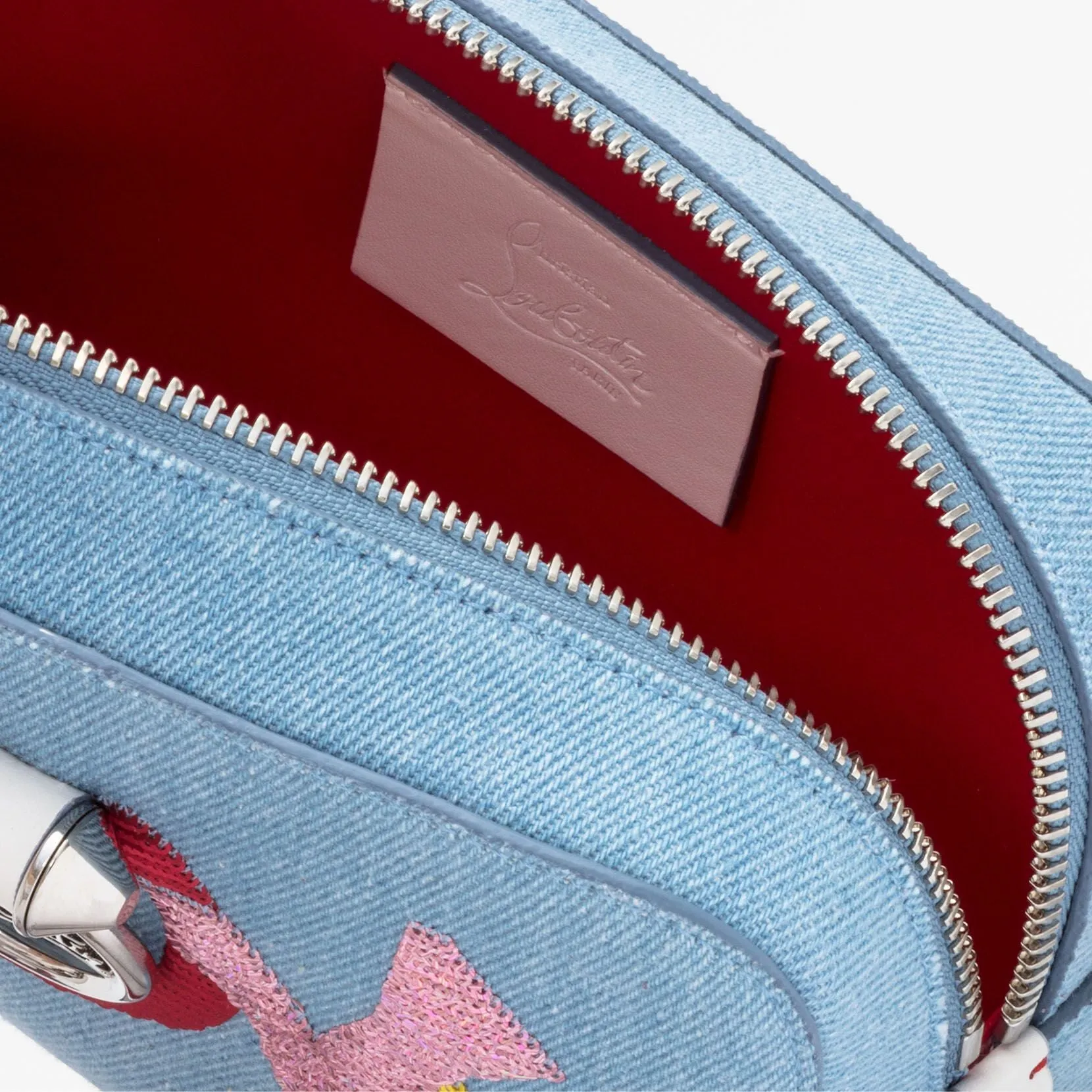 Christian Louboutin Rubylou mini denim shoulder bag