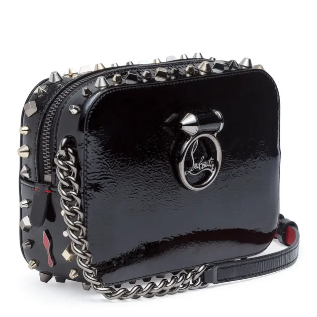 Christian Louboutin Rubylou mini vintage black patent shoulder bag