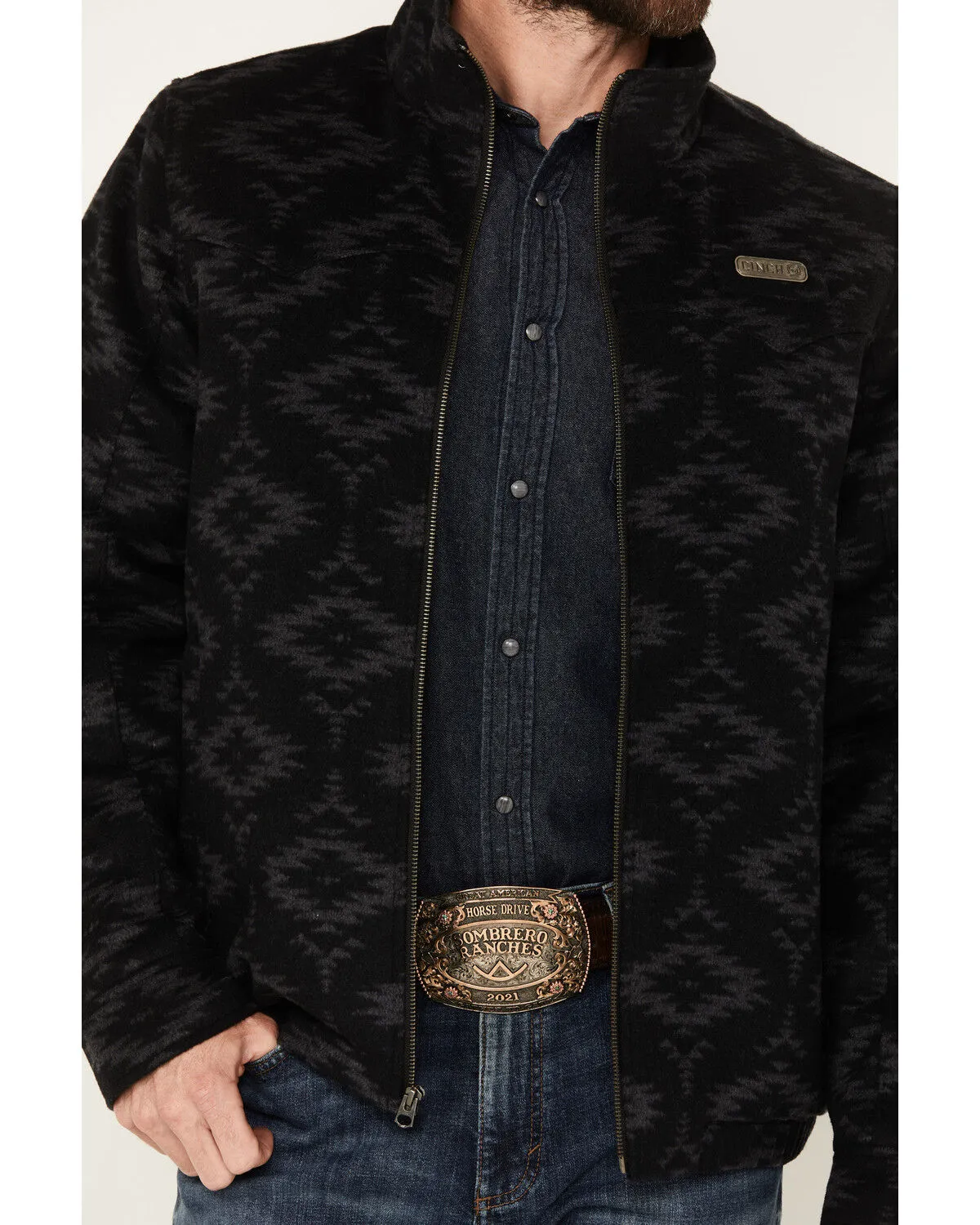 Cinch Men's Wool Insulated Southwestern Print Concealed Carry Jacket