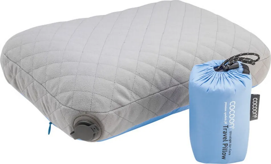 Cocoon Air-Core Pillow Ultralight Small Light Blue/Grey | Buy Cocoon Air-Core Pillow Ultralight Small Light Blue/Grey here | Out