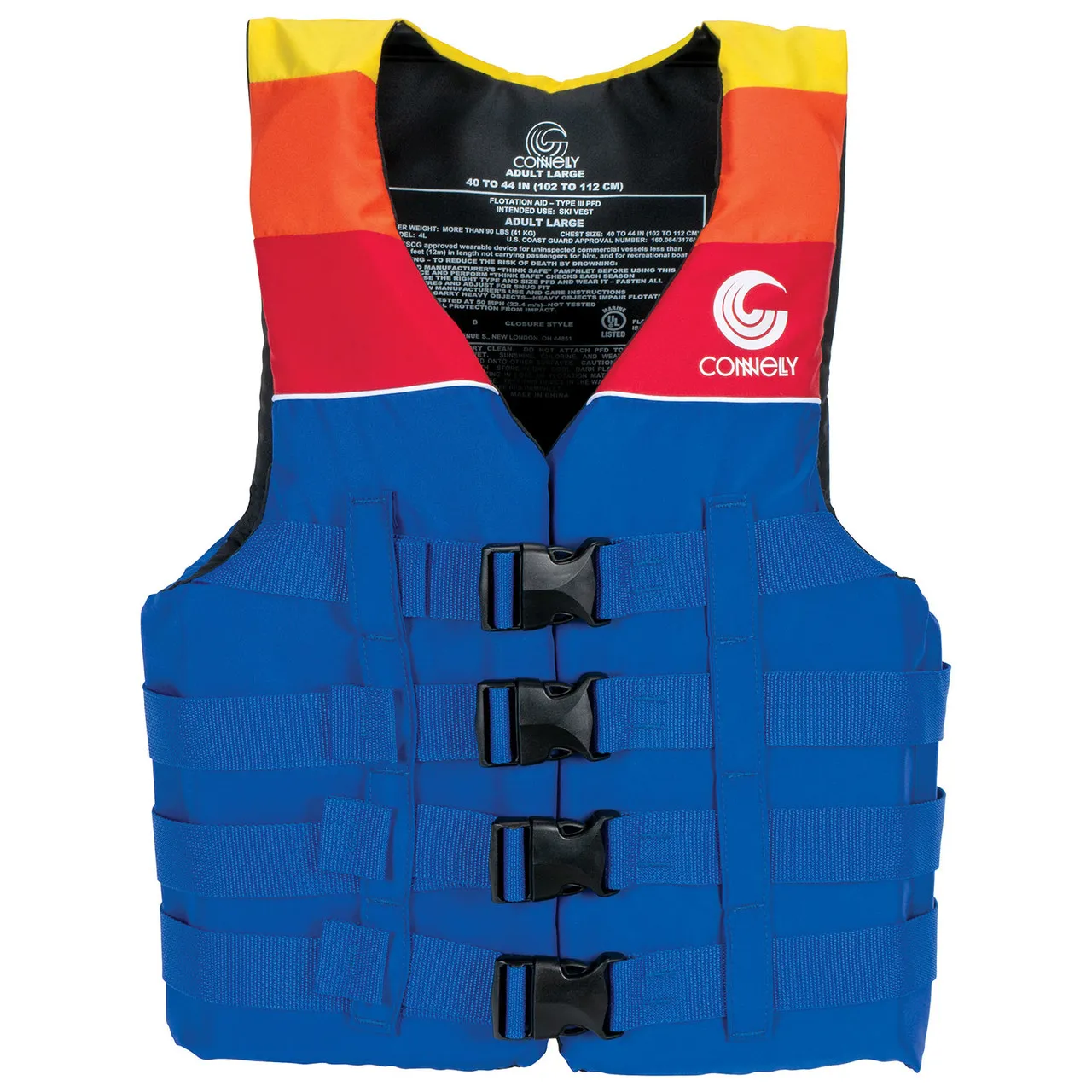 Connelly Men's 4-Belt Retro Nylon Vest