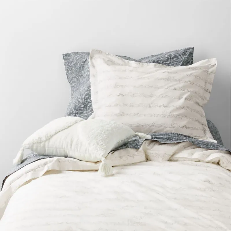 Crate&Barrel Let's Go Kids Organic Twin Duvet Cover by Leanne Ford