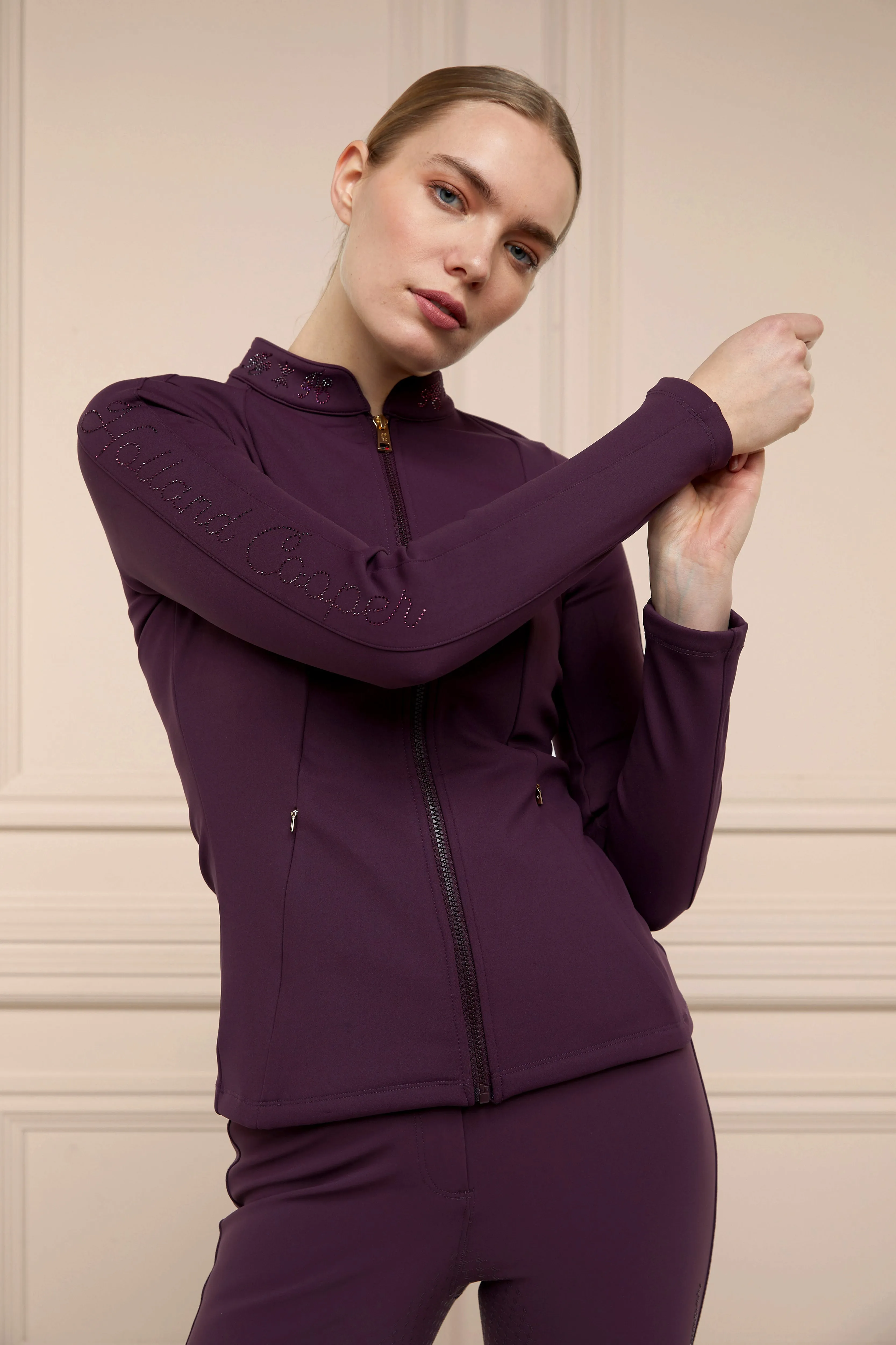 Crystal Zip Jacket (Aubergine)