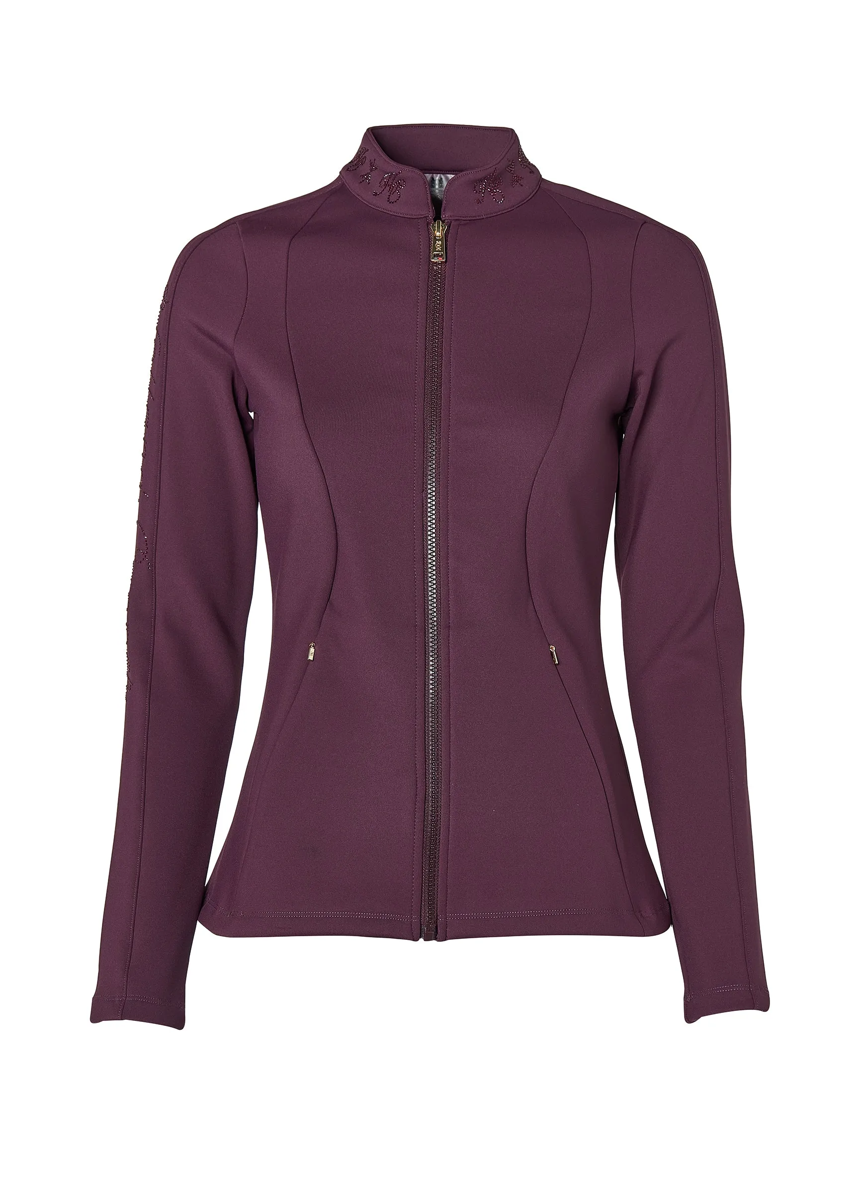 Crystal Zip Jacket (Aubergine)