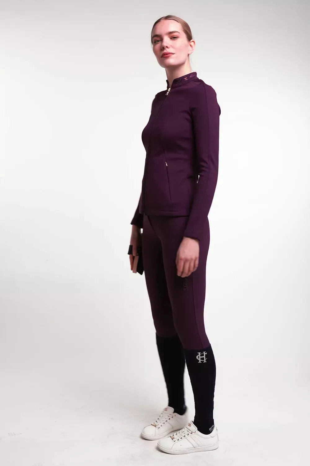 Crystal Zip Jacket (Aubergine)