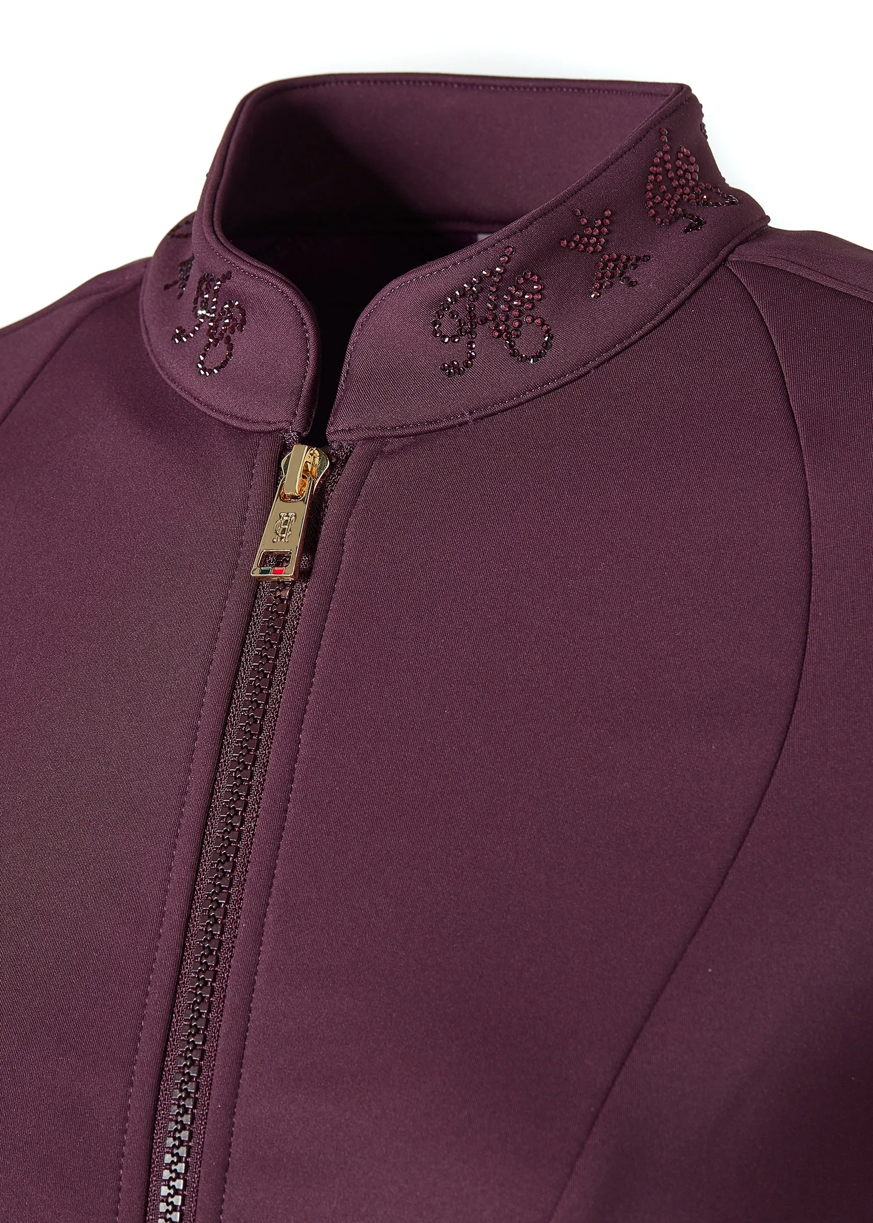 Crystal Zip Jacket (Aubergine)