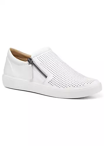 Daisy White Women’s Wide Athleisure Trainers by Hotter | Look Again